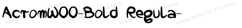 AcromW00-Bold Regula字体转换
